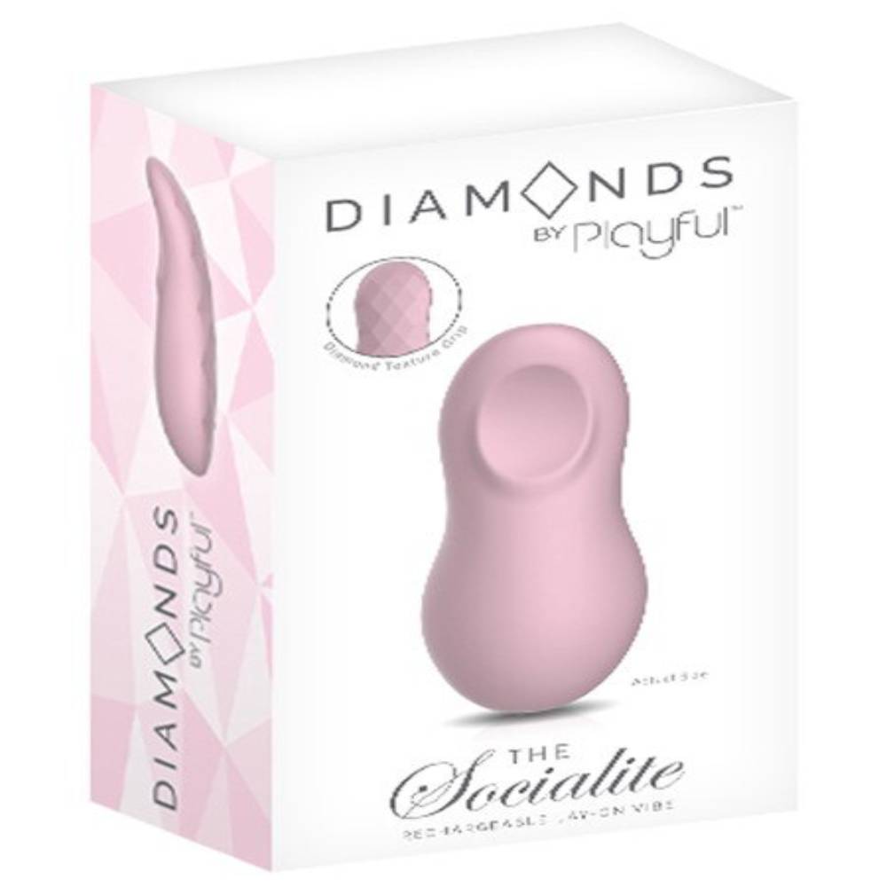 Playful Diamonds The Socialite Rechargeable Lay-On Vibrator Personal Massagers