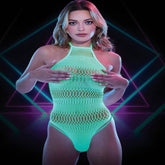 Lapdance Lingerie Glow In The Dark Teddy with Halter Neck Teddies and Bodysuits