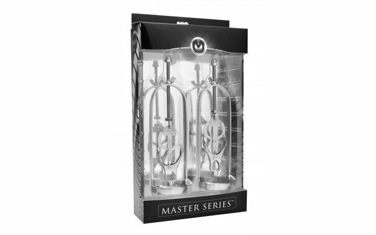 Master Series Stainless Steel Clover Clamp Nipple Stretcher Nipple and Clit Clamps
