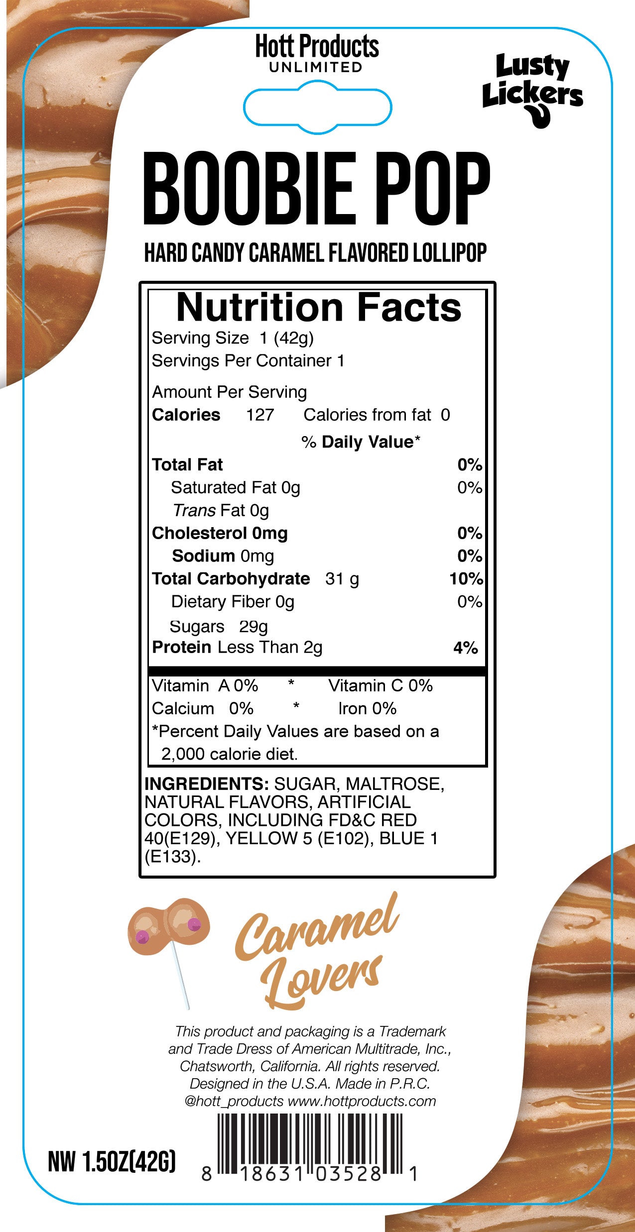 Hott Products Lusty Lickers Boobie Shaped Edible Pop Candy Party Gifts and Novelties