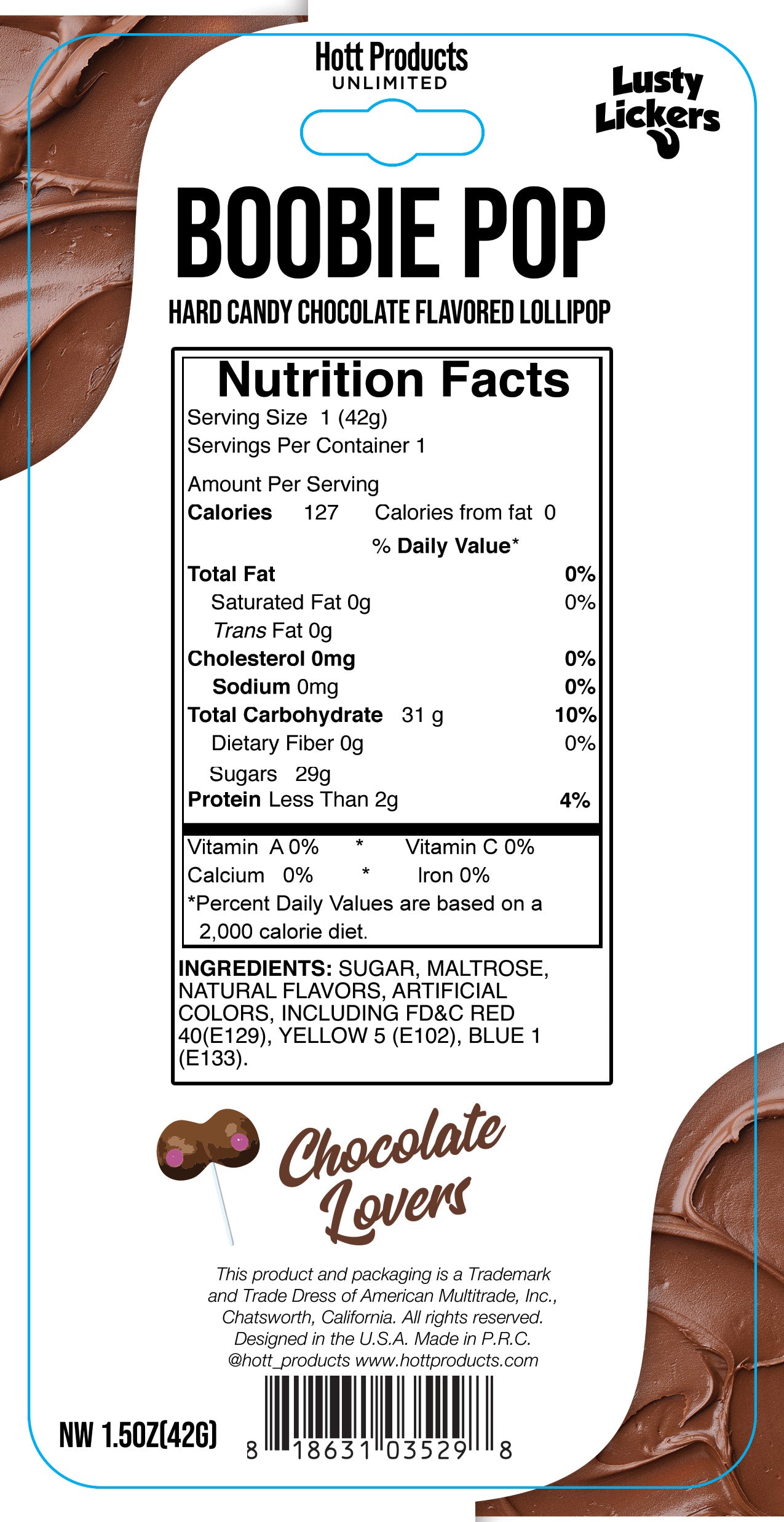 Hott Products Lusty Lickers Boobie Shaped Edible Pop Candy Party Gifts and Novelties