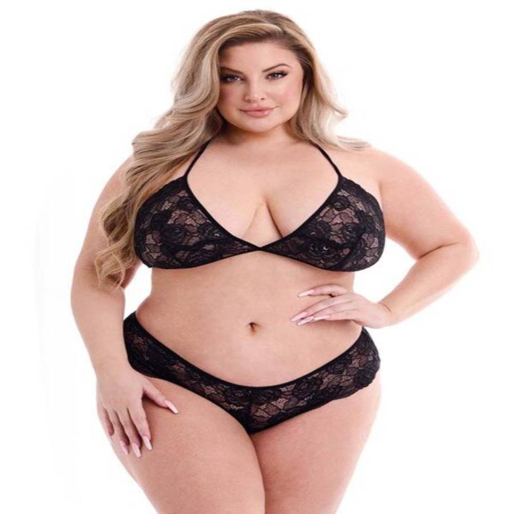 Baci 2 Piece Eco Bra and Panty Set Black Bras and Bra Sets