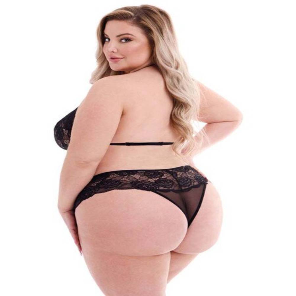 Baci 2 Piece Eco Bra and Panty Set Black Bras and Bra Sets