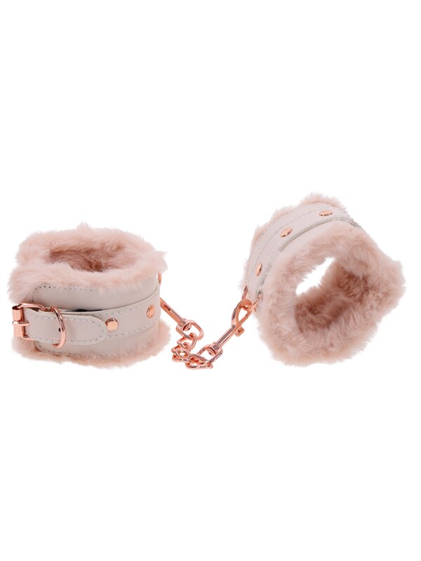 Sex and Mischief Peaches N Creame Fur Bondage Handcuffs Cuffs And Restraints