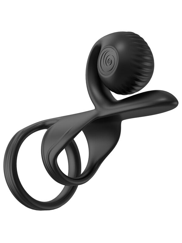 Snail Vibe Jovi Vibrating Couples Ring Black Vibrating Cock Rings