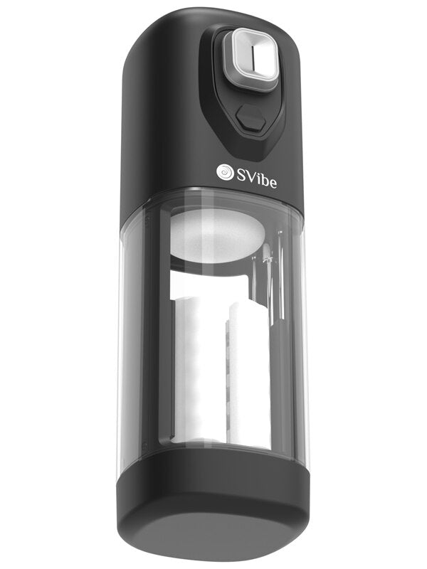 Svibe Ikon Volt Male Masturbator Transparent Black Masturbators and Strokers