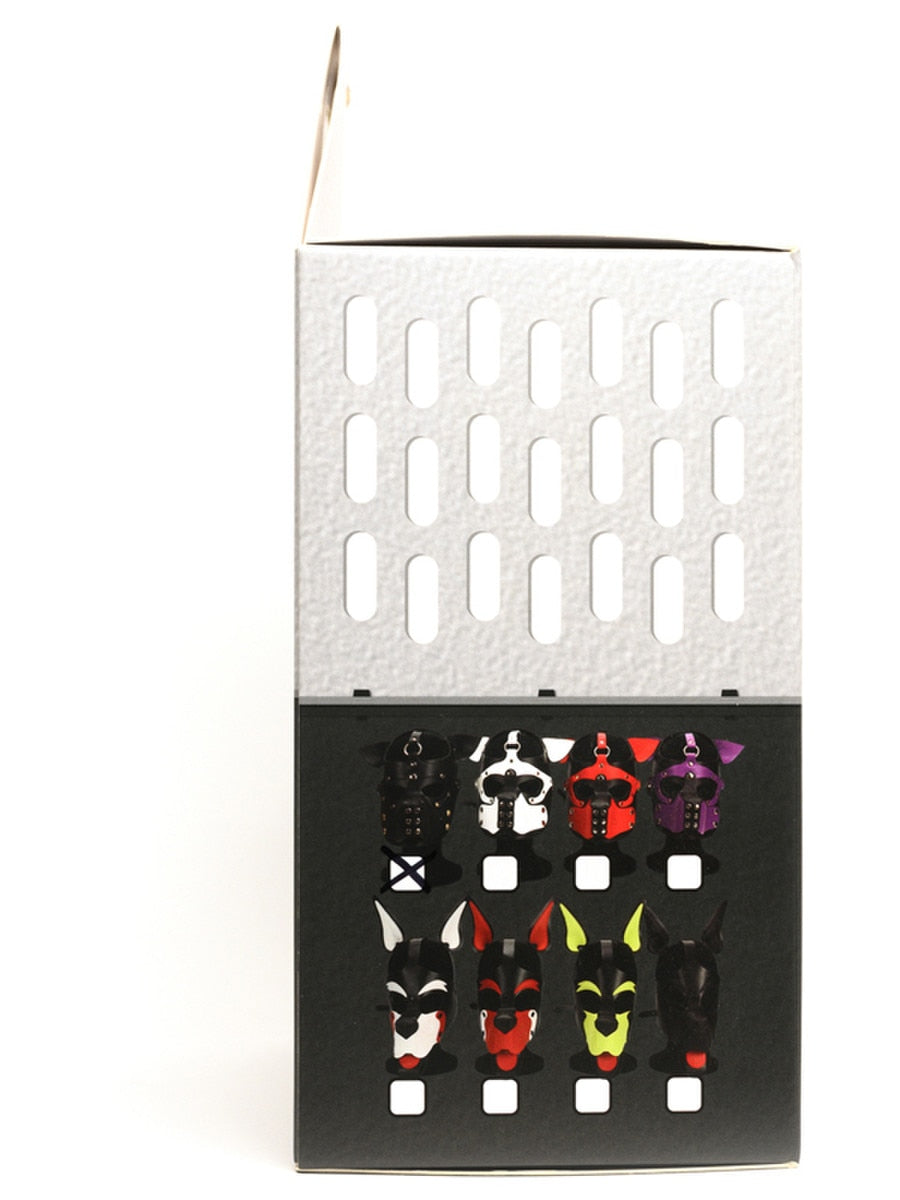 Sport Fucker Playful Pup BDSM Hood BLK/RED/WHT O/S Bondage Hoods