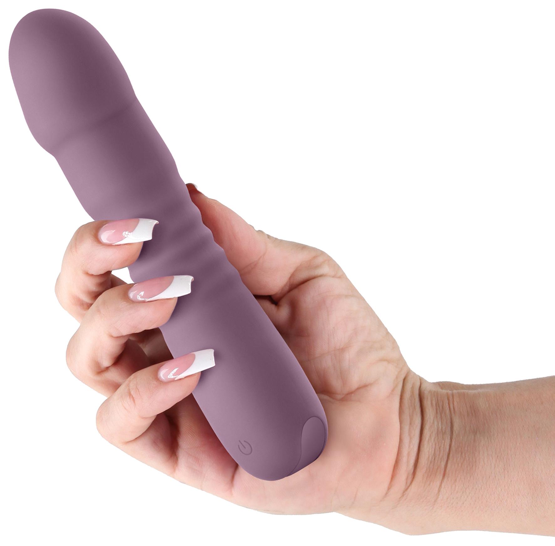 NS Novelties Lust-n-Dreams Poise Vibrating Dildo Mauve Vibrating Dildos