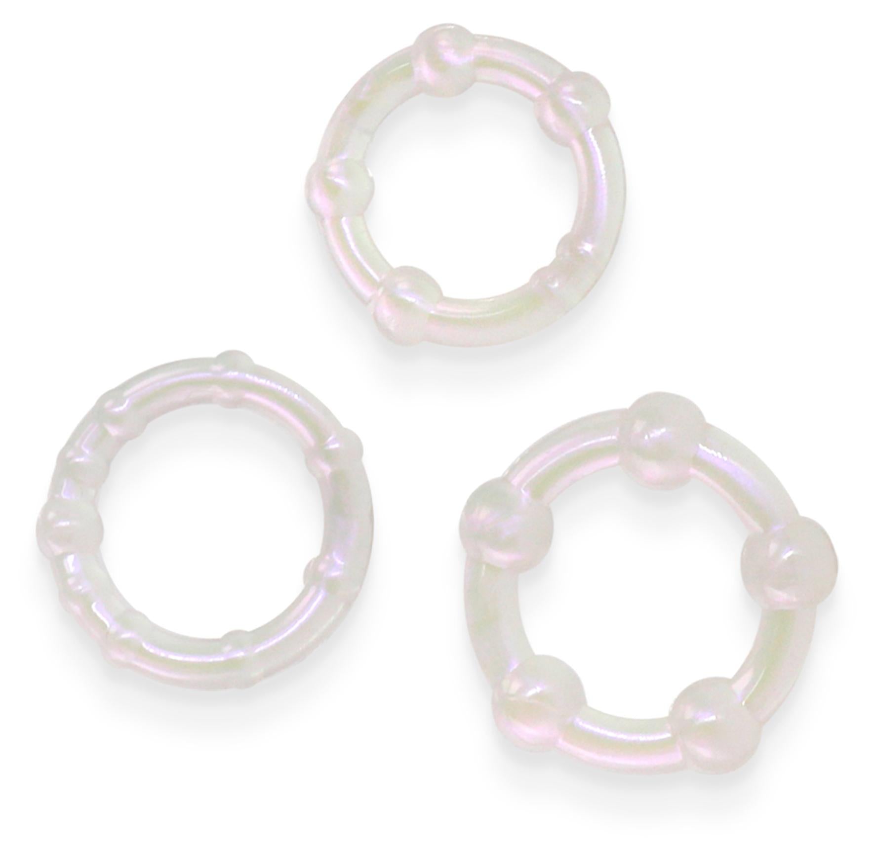 NS Novelties Fantasia Intensity Stretchy Cock Rings Pearl Cock Ring Sets