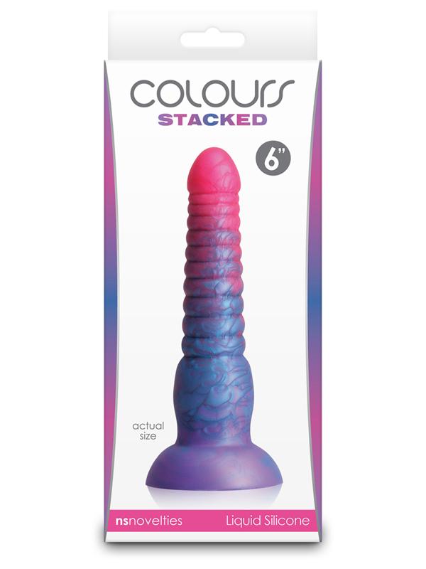 Colours Stacked 6 Inch Realistic Dildo Pink/Blue Realistic Dildos