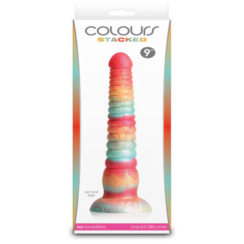 NS Novelties Colours Stacked 9 Inch Realistic Dildo Realistic Dildos