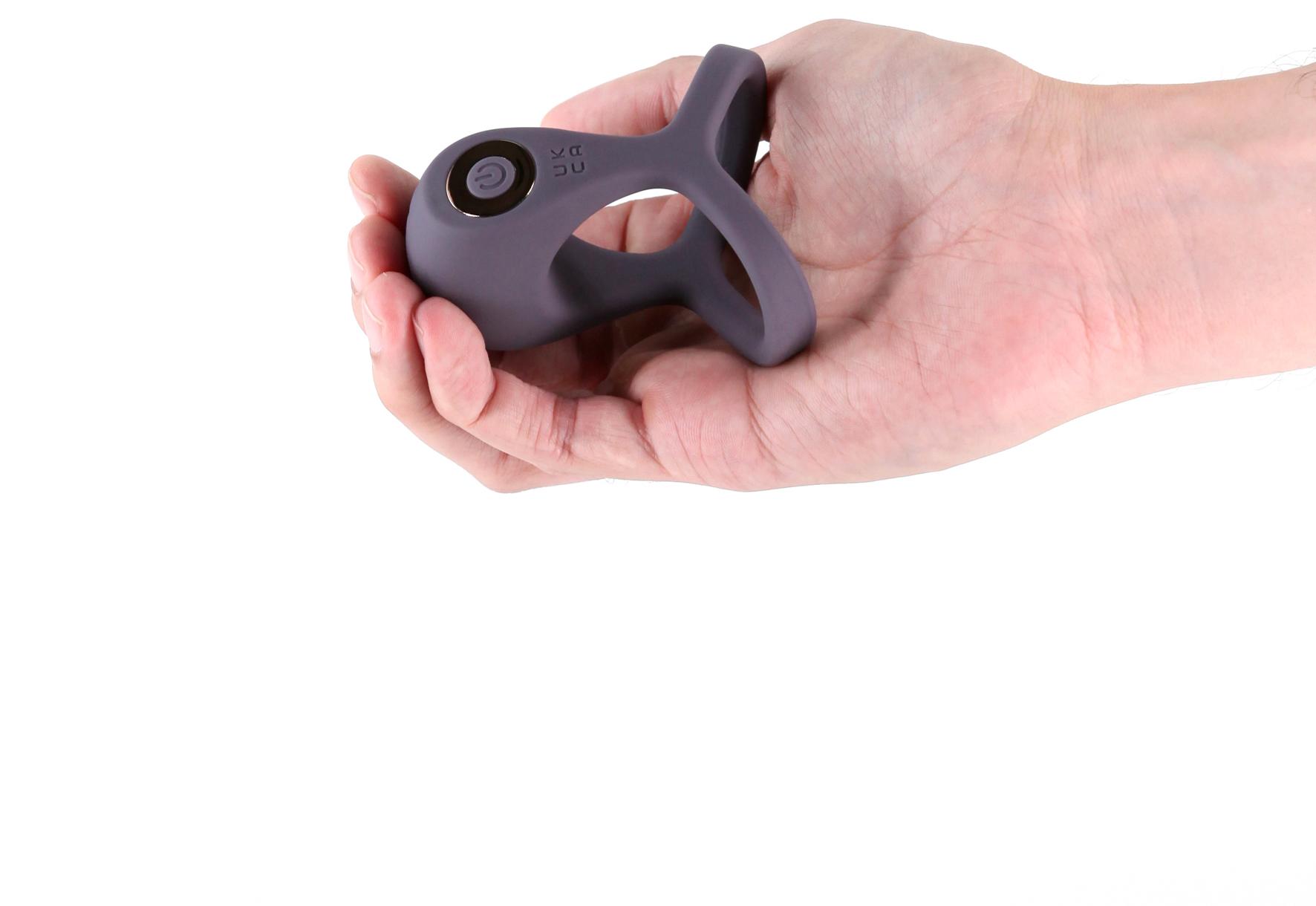 Renegade Valiant Rechargeable Mens Cock Ring Gray Vibrating Cock Rings