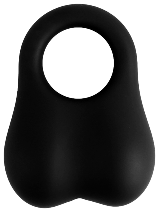 Playful Nero Liquid Silicone Weighted Ball Ring - Stretchy Cock Rings