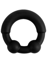 Playful Nero Liquid Silicone Coated Metal C-Ring Black Stretchy Cock Rings