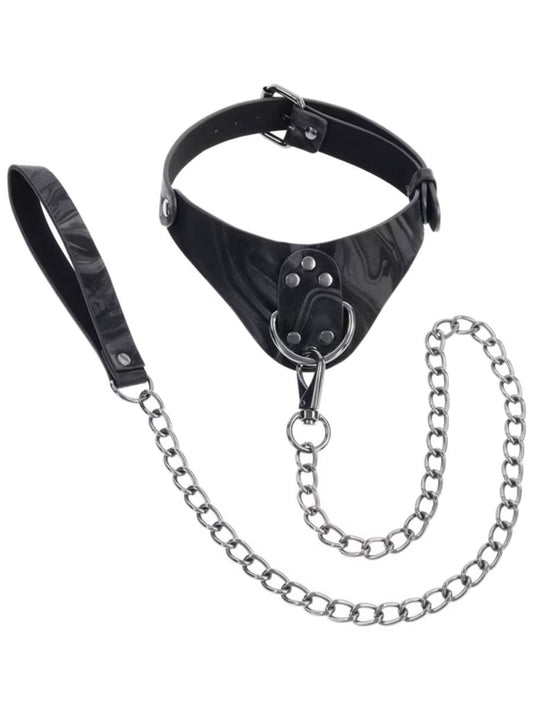 Sportsheets Velvet Noir Bondage Collar and Leash Collars and Leads