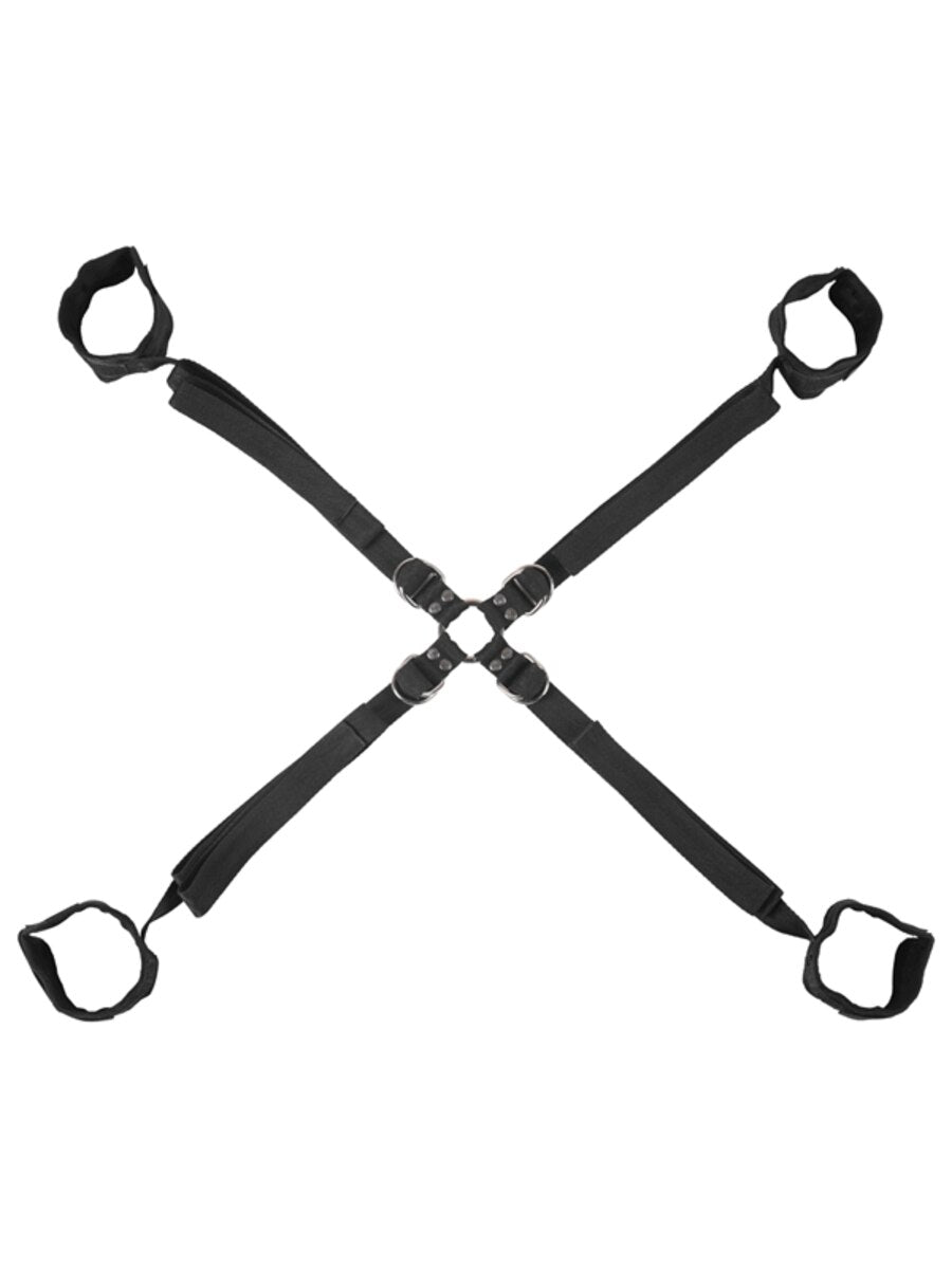 Sportsheets Velvet Noir Adjustable Hog Tie and Cuff Set Cuffs And Restraints