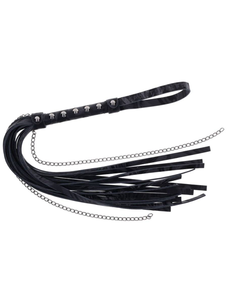 Sportsheets Velvet Noir Chain BDSM Play Flogger Whips And Crops