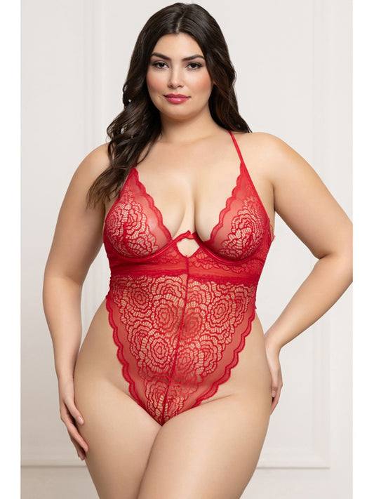 Seven Til Midnight Sexy Floral Lace Womens Teddy OSX - Teddies and Bodysuits