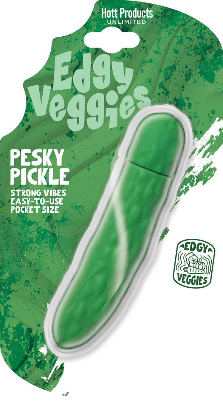 Hott Products Edgy Veggies Pickle Shaped Bullet Vibrator Bullet Vibrators