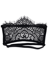 Sportsheets Sex and Mischief Veiled Vision Lace Blindfold Black Masks And Blindfolds