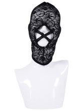 Sportsheets Sex and Mischief Lace Hush BDSM Hood Black Bondage Hoods