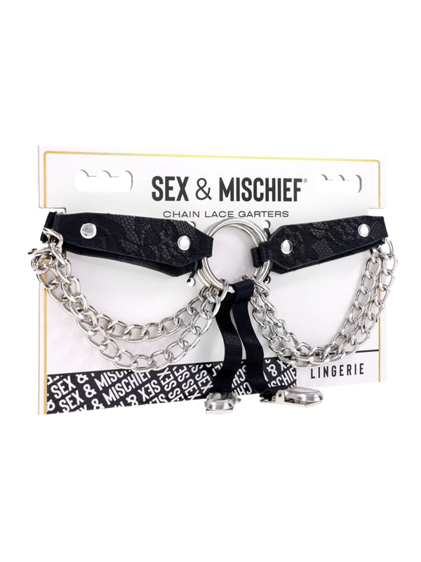 Sportsheets Sex and Mischief Chain Lace Garters Her Fetish
