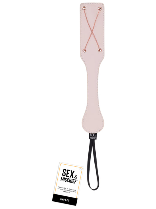 Sex and Mischief Peaches n CreaMe Chain Impressions Paddle Peach Paddles And Slappers