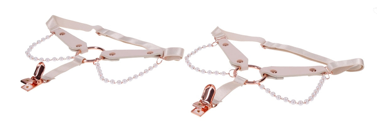 Sportsheets Sex and Mischief Peaches n CreaMe Pearl Garters Cuffs And Restraints