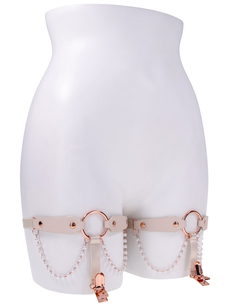 Sportsheets Sex and Mischief Peaches n CreaMe Pearl Garters Cuffs And Restraints