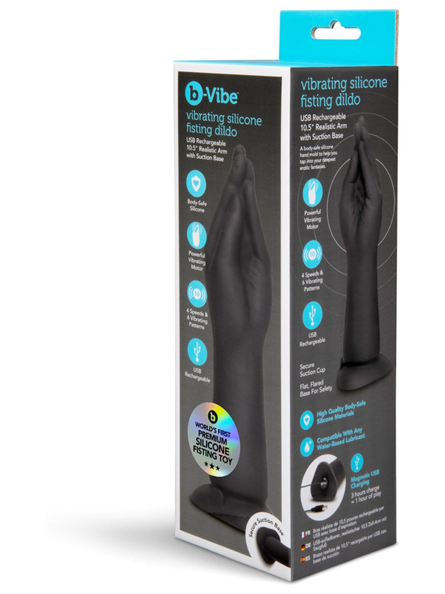 b-Vibe USB Rechargeable Vibrating Silicone Fisting Dildo Realistic Dildos