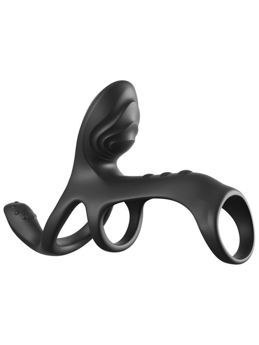 Pipedream Fantasy C-Ringz Ultimate Couples Cage Max Black Vibrating Cock Rings