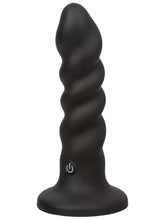 CalExotics Onyxxx Rechargeable Rippled Anal Probe Black Butt Plugs