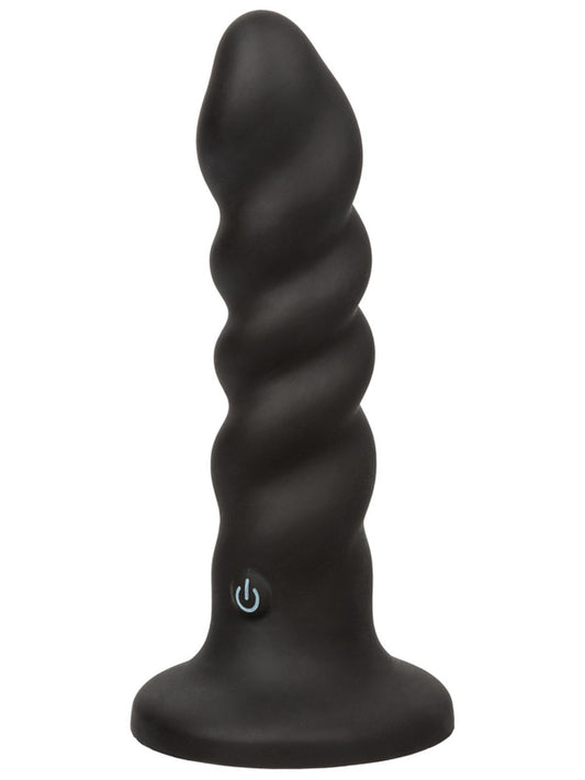 CalExotics Onyxxx Rechargeable Rippled Anal Probe Black Butt Plugs