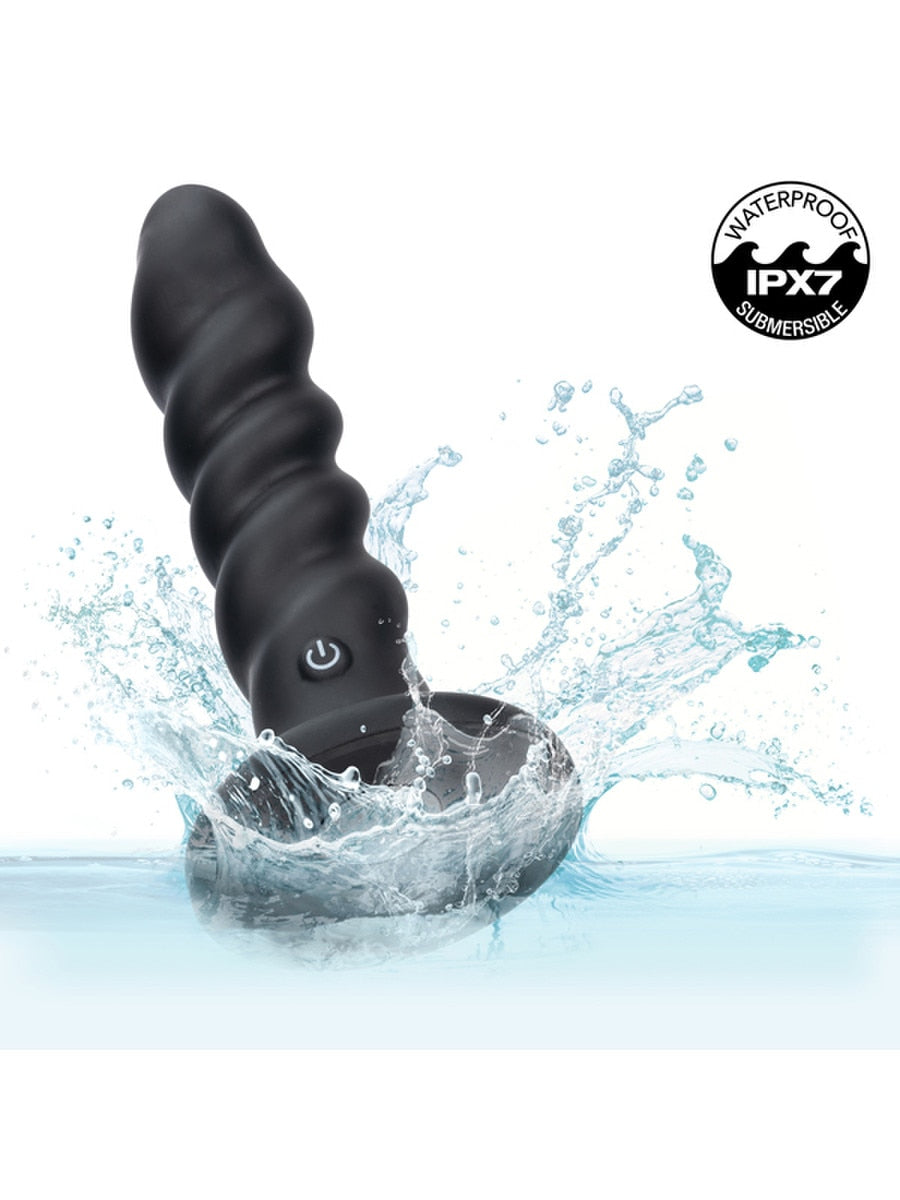 CalExotics Onyxxx Rechargeable Rippled Anal Probe Butt Plugs