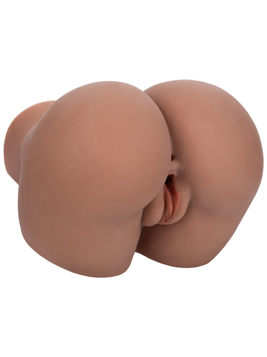 CalExotics Stroke It Vibrating Twerking BBL Stroker Brown Realistic Butts And Vaginas