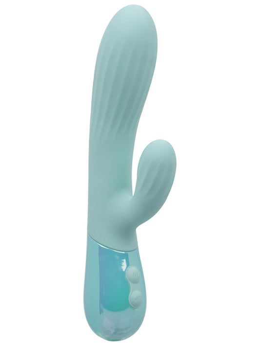 California Exotics Aura Dual Ripple Rabbit Vibrator {% if variant != 'Default Title' and variant != blank %} Light Blue {% endif %} Rabbit Vibrators