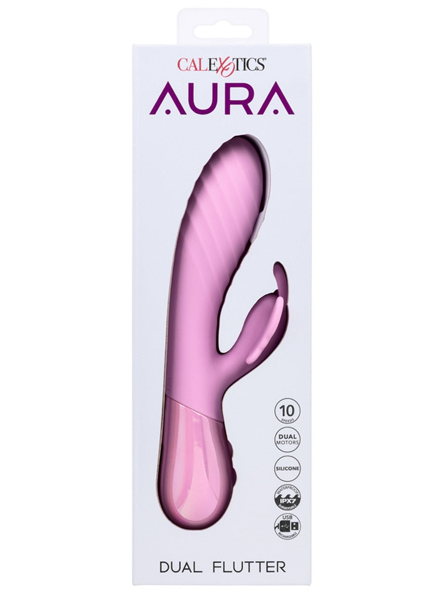 CalExotics Aura Dual Flutter 10 Function Rabbit Vibrator Rabbit Vibrators