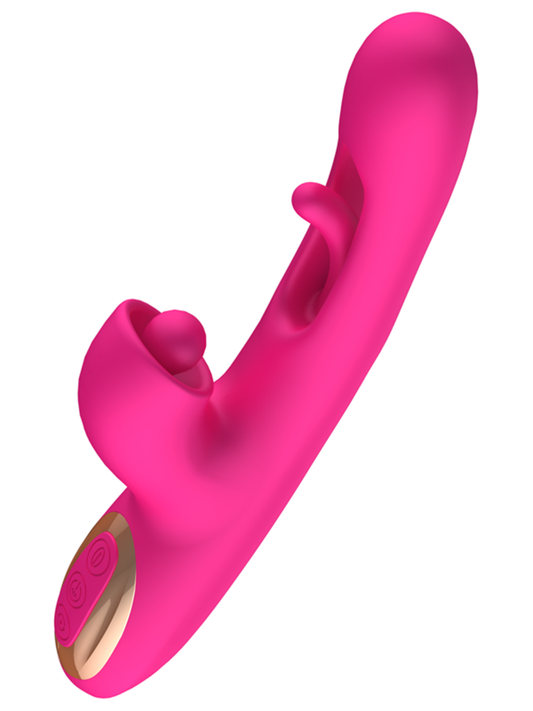 Full Circle Heavens Door Silicone Rabbit Massager Pink Rabbit Vibrators