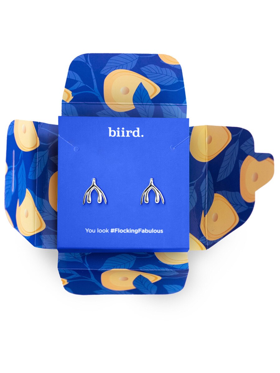 Biird Hypoallergenic Sterling Silver Clit Earrings Silver Party Gifts and Novelties
