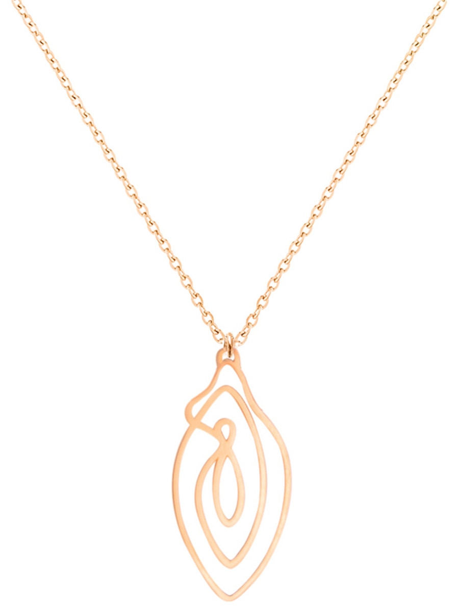 Biird Vulvii Gold Plated Stainless Steel Necklace Gold Party Gifts and Novelties