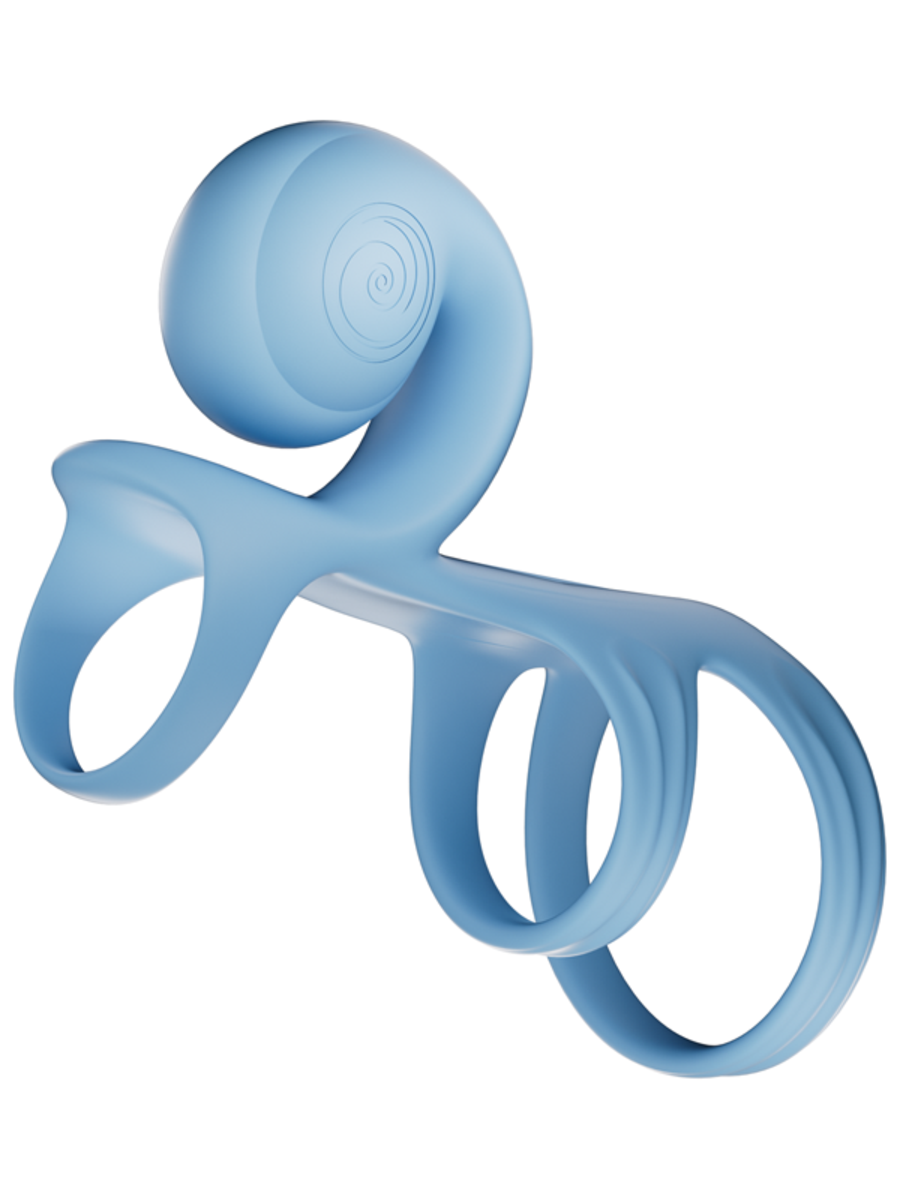 SVibe Snail JOVI Arc Couples Vibrating Cock Ring Blue Vibrating Cock Rings