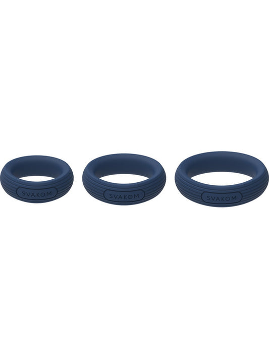 Svakom Triooo Super Stretchy Silicone Cock Ring Set - Cock Ring Sets