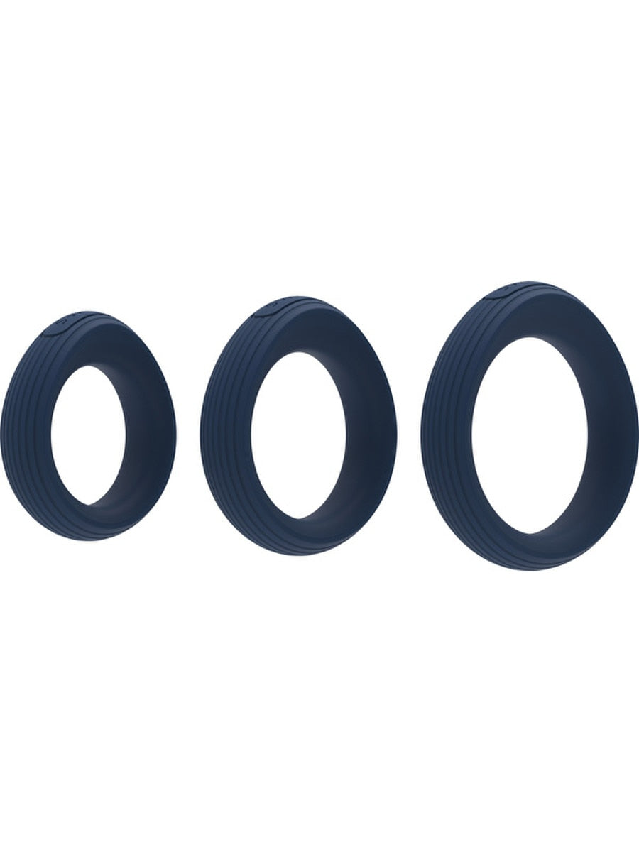 Svakom Triooo Super Stretchy Silicone Cock Ring Set - Cock Ring Sets