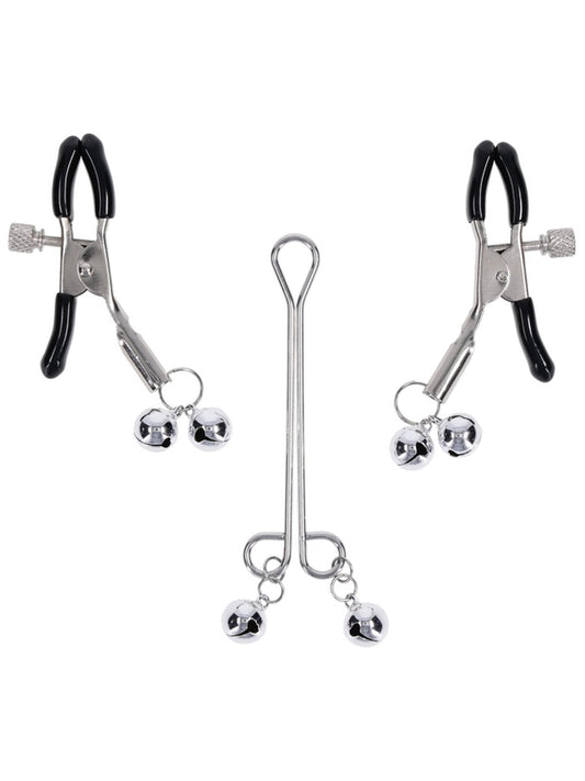Sex and Mischief Shadow Bell Nipple and Clit Jewelry