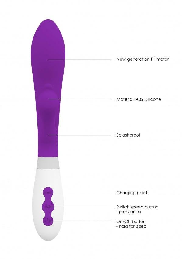 Shots Luna Agave USB Rechargeable Flexible Rabbit Massager - Rabbit Vibrators