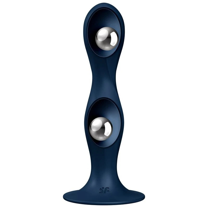 Satisfyer Double Ball-R Silicone Dildo - Indulge in Dynamic Stimulation Anal Dildos