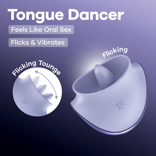 Satisfyer Tongue Dancer Rechargeable Flicking Stimulator - Clit Ticklers and Pulsators