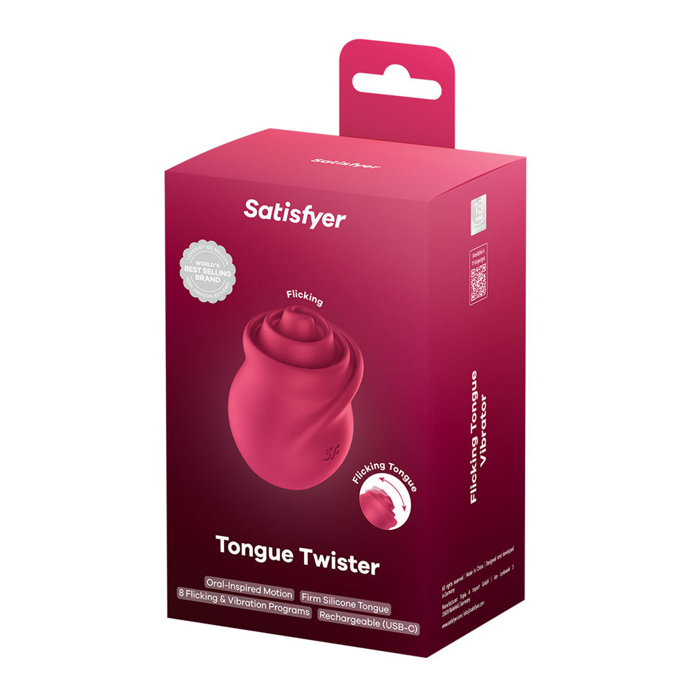 Satisfyer Tongue Twister USB Rechargeable Clit Stimulator Clit Ticklers and Pulsators