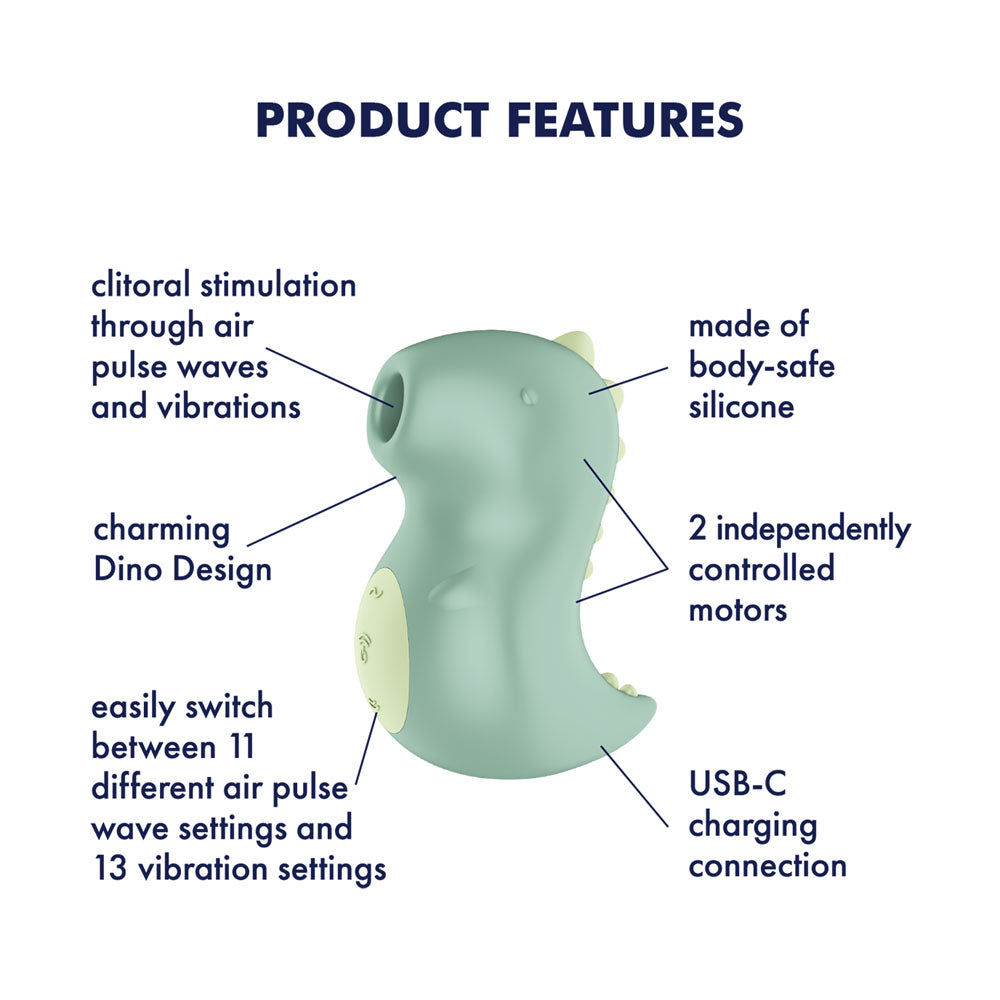 Satisfyer Din-OOOH Rechargeable Air Pulse Clit Stimulator Clit Ticklers and Pulsators
