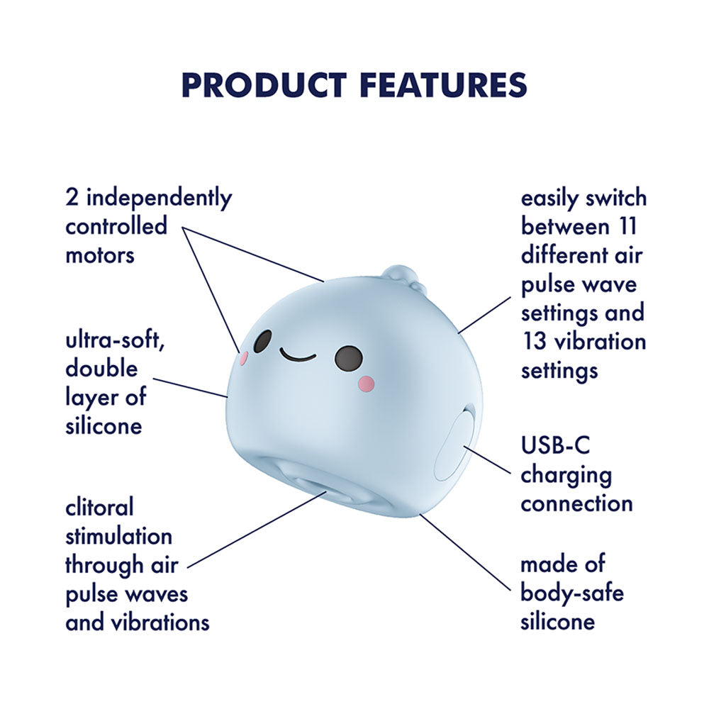 Satisfyer Mochi USB Rechargeable Air Pulse Clit Stimulator Clit Ticklers and Pulsators